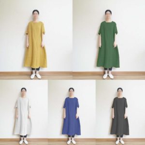 型紙 作り方 簡単aラインのワンピース ハンドメイド洋裁ブログ Yanのてづくり手帖 簡単大人服 子供服 小物の無料型紙と作り方