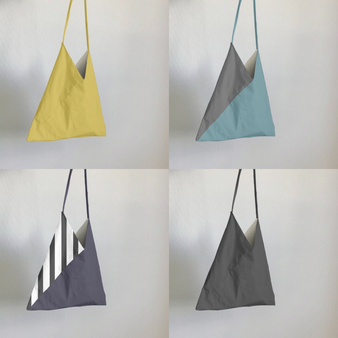 型紙 作り方 あずま袋の三角バッグ ハンドメイド洋裁ブログ Yanのてづくり手帖 簡単大人服 子供服 小物の無料型紙と作り方