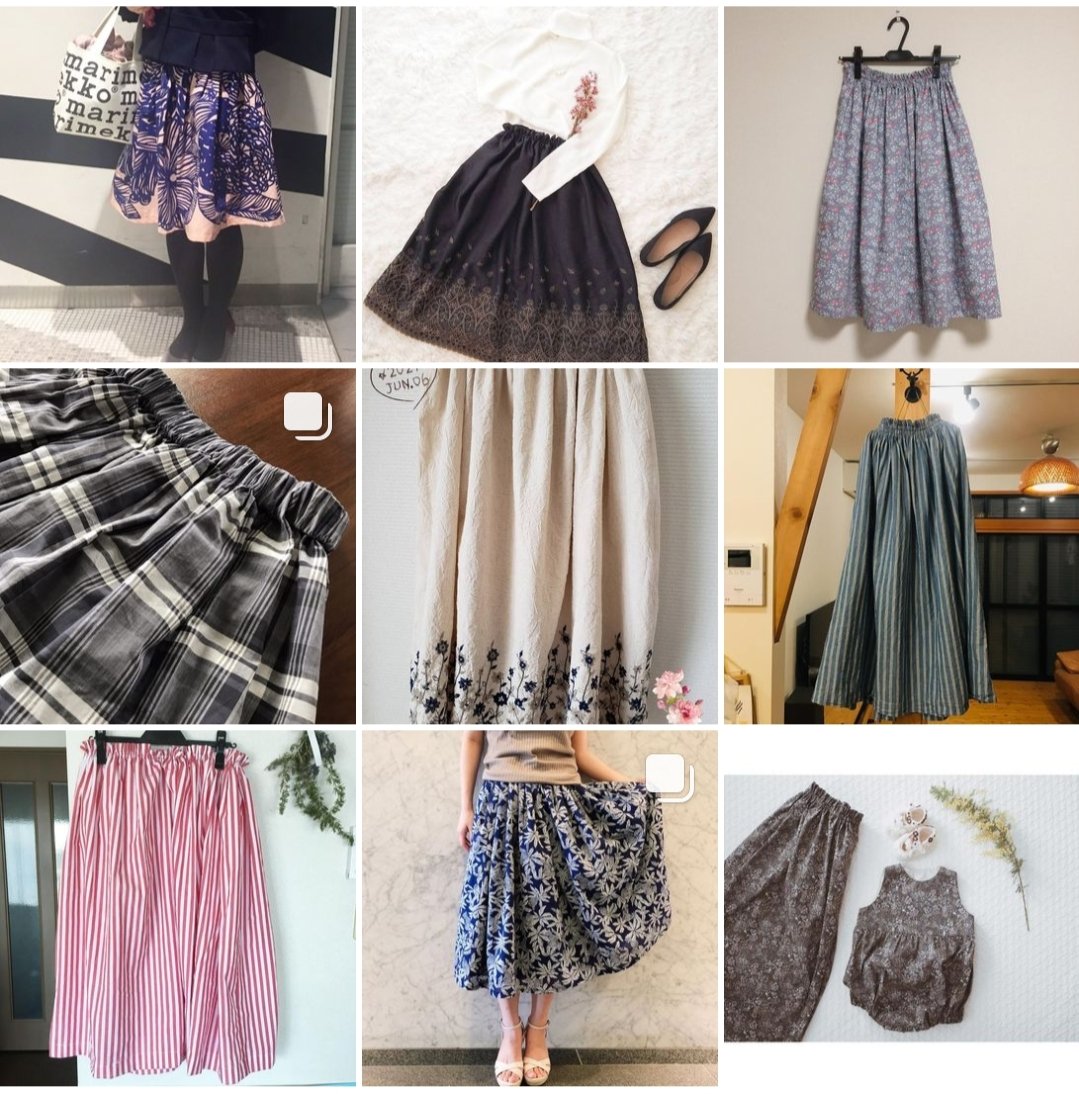 型紙 作り方 簡単 ギャザースカート ハンドメイド洋裁ブログ Yanのてづくり手帖 簡単大人服 子供服 小物の無料型紙と作り方